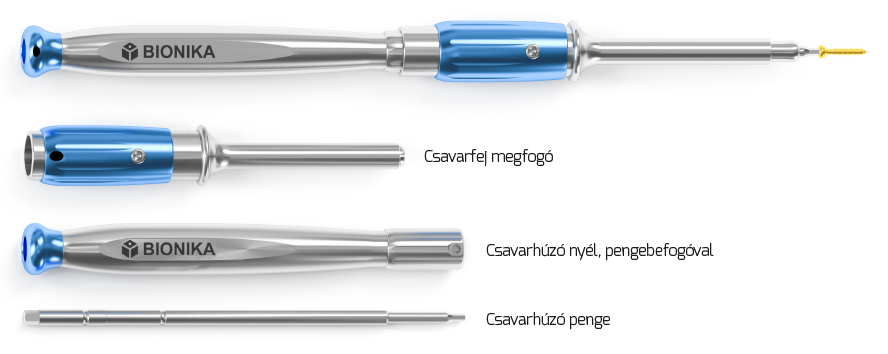 BIONIKA Cserélhető betétes csavarhúzó szett.