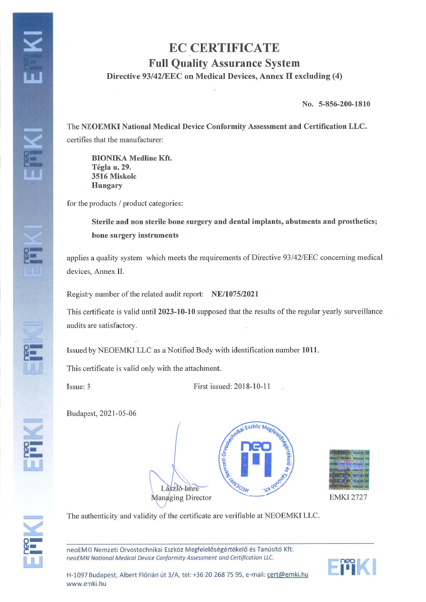 emkineo_ce-1_en CE Certificate