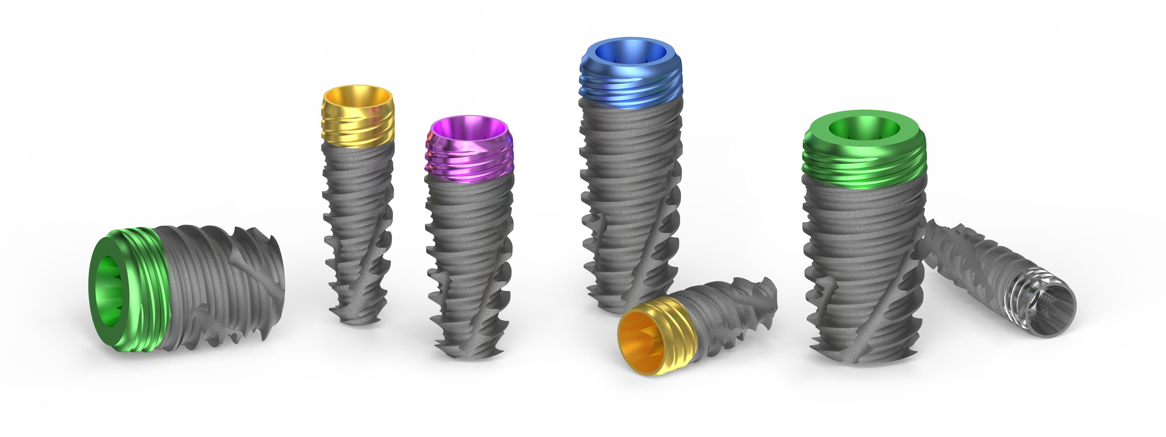 A BioLevel rendszerben 8 különböző átmérőjű implantátum áll rendelkezésére.